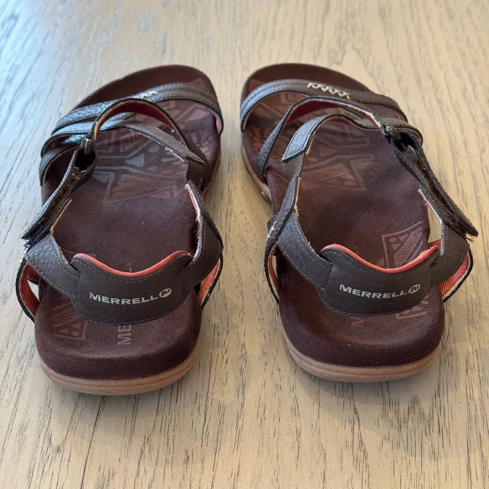 Merrell Sandapur Rose convertible strappy leather sandals women’s size 9 - Picture 4 of 9